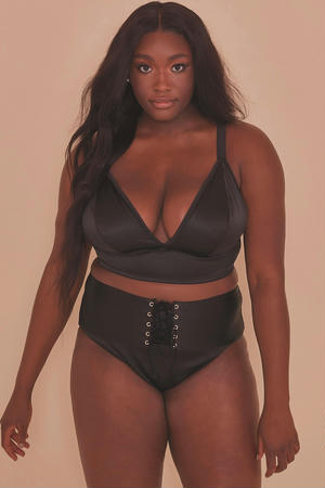 high waisted corset lingerie bottoms for plus size women - full set